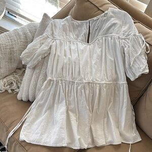 Mustard Seed White Midi Dress